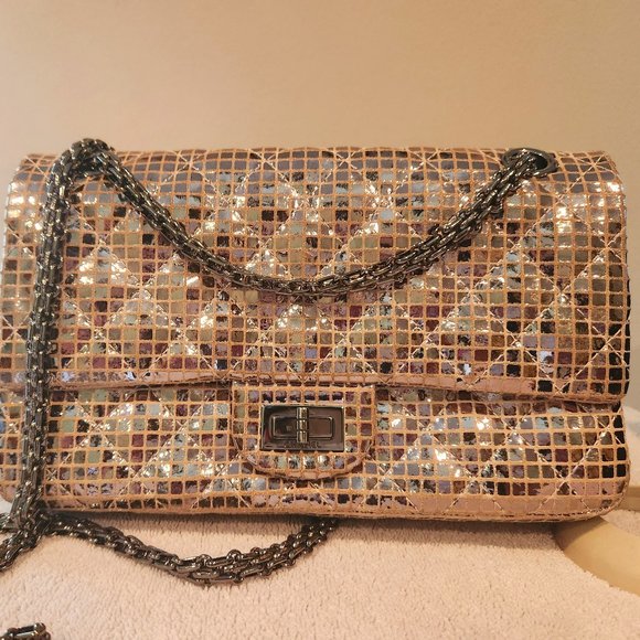 CHANEL Mirror 2.55 Flap Bag Quilted Suede with Calfskin - Picture 1 of 8